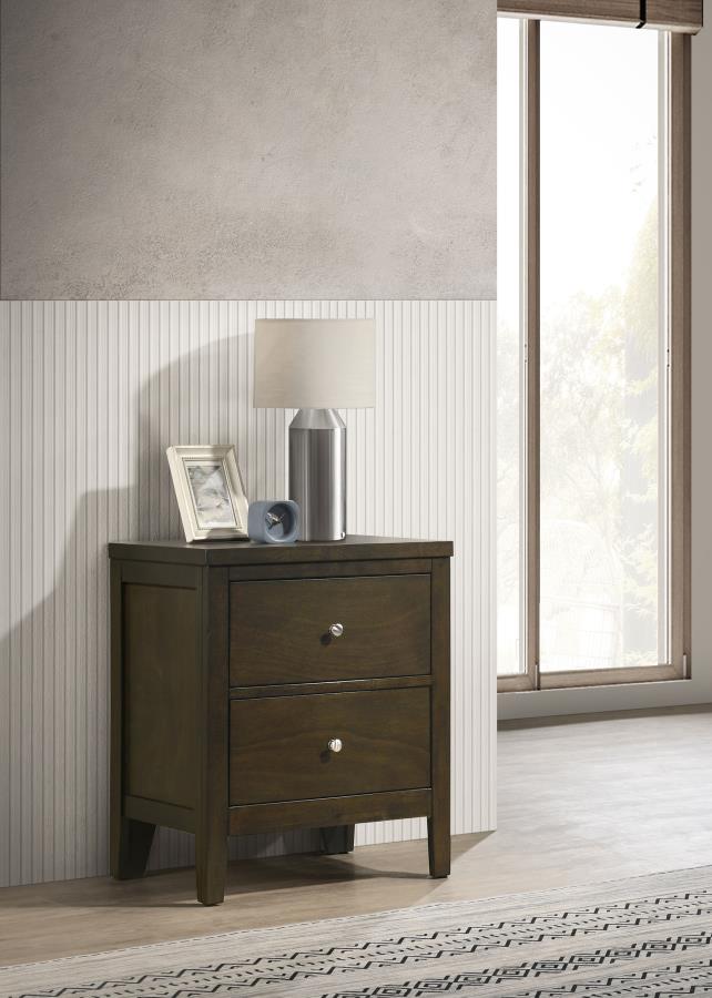 Wilkes 2-drawer Nightstand Bedside Table Dark Cocoa | Brown | Dark Cocoa | 224422