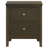 Wilkes 2-drawer Nightstand Bedside Table Dark Cocoa | Brown | Dark Cocoa | 224422