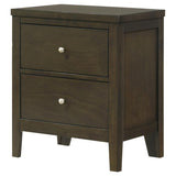 Wilkes 2-drawer Nightstand Bedside Table Dark Cocoa | Brown | Dark Cocoa | 224422