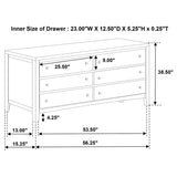 Wilkes 6-drawer Dresser Cabinet Dark Cocoa | Brown | Dark Cocoa | 224423