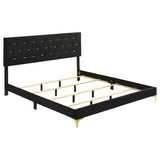Kendall Upholstered California King Panel Bed Black | Black | 224451KW