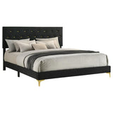 Kendall Upholstered California King Panel Bed Black | Black | 224451KW