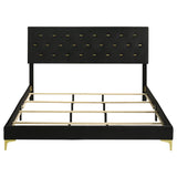 Kendall Upholstered California King Panel Bed Black | Black | 224451KW