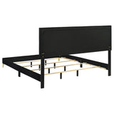 Kendall Upholstered California King Panel Bed Black | Black | 224451KW