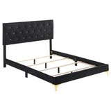 Kendall Upholstered Queen Panel Bed Black | King | Black | 224451Q