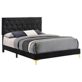 Kendall Upholstered Queen Panel Bed Black | King | Black | 224451Q