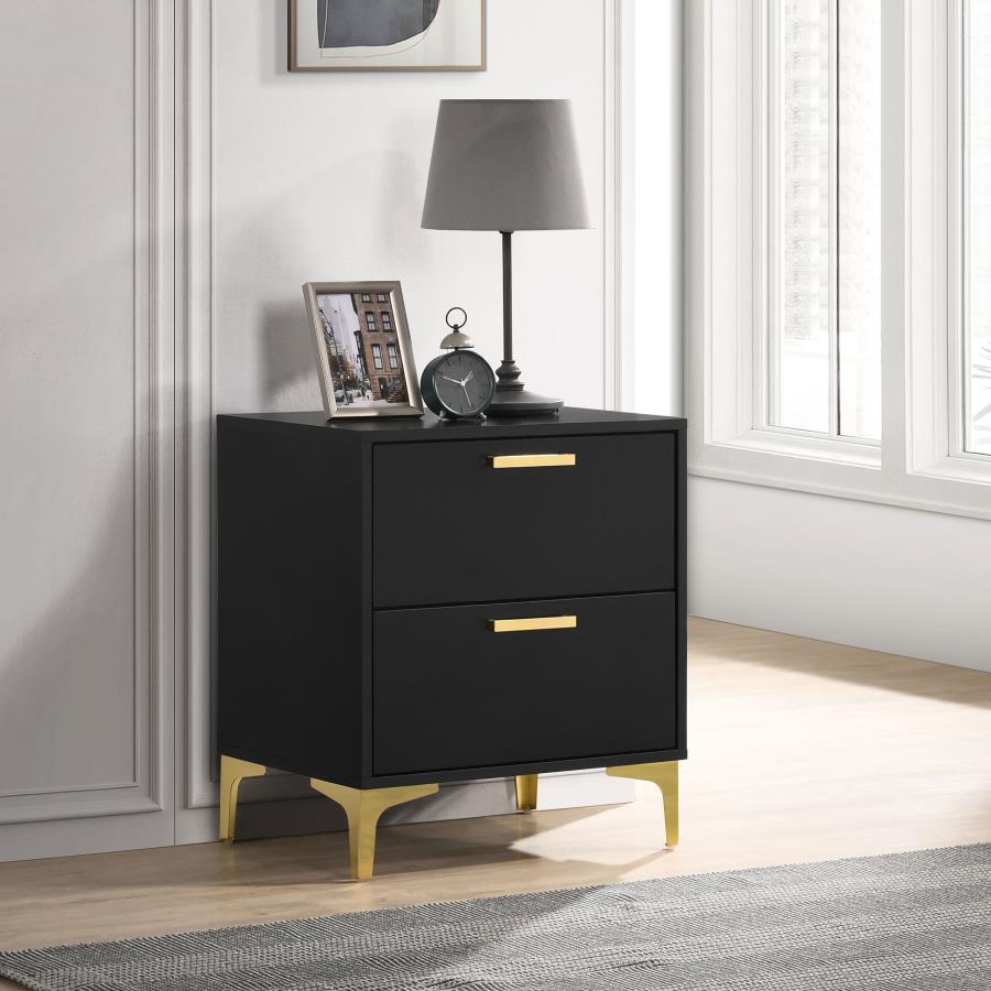 Kendall 2-drawer Nightstand Black | Black | 224452
