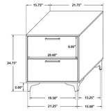 Kendall 2-drawer Nightstand Black | Black | 224452