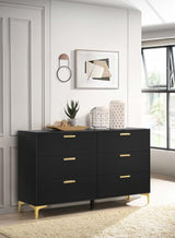 Kendall 6-drawer Dresser Black | Black | 224453