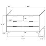 Kendall 6-drawer Dresser Black | Black | 224453