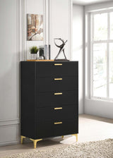 Kendall 5-drawer Bedroom Chest Black | Black | 224455