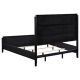 Brookmead 60-inch Upholstered Eastern King Bed Black | Ivory | Black | 224710KE