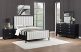 Brookmead 4-piece Upholstered Queen Bedroom Set Black | California King / 4-piece | 224710KW-S4
