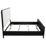 Brookmead 60-inch Upholstered California King Bed Black | Ivory | Black | 224710KW