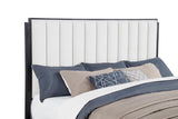 Brookmead 60-inch Upholstered California King Bed Black | Ivory | Black | 224710KW