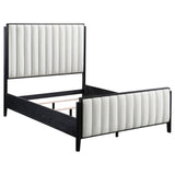 Brookmead 4-piece Upholstered Queen Bedroom Set Black | Gallery | 224710Q-S4 224710KE-S4 224710KW-S4 224710Q-S5 224710KE-S5 224710KW-S5