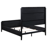 Brookmead 60-inch Upholstered Queen Bed Black | Queen | Ivory | Black | 224710Q