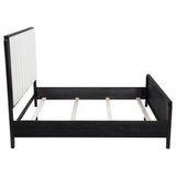 Brookmead 60-inch Upholstered Queen Bed Black | Queen | Ivory | Black | 224710Q