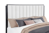 Brookmead 60-inch Upholstered Queen Bed Black | Queen | Ivory | Black | 224710Q