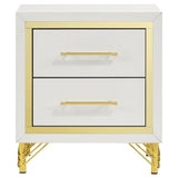 Lucia 4-piece Eastern King Bedroom Set Beige and White | Beige | Beige / White | 224731KE-S4