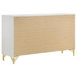 Lucia 4-piece Eastern King Bedroom Set Beige and White | Beige | Beige / White | 224731KE-S4