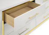 Lucia 4-piece Eastern King Bedroom Set Beige and White | Beige | Beige / White | 224731KE-S4
