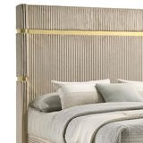 Lucia 61-inch Upholstered Queen Wingback Bed Beige | Queen | Beige | 224731Q