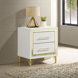 Lucia 2-drawer Nightstand Bedside Table White | White | 224732