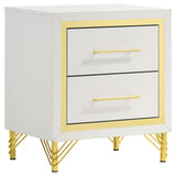 Lucia 2-drawer Nightstand Bedside Table White | White | 224732