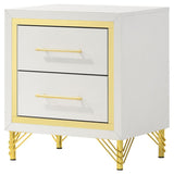 Lucia 2-drawer Nightstand Bedside Table White | White | 224732