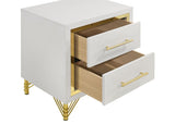 Lucia 2-drawer Nightstand Bedside Table White | White | 224732