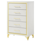 Lucia 5-drawer Bedroom Chest of Drawers White | King | White | 224735