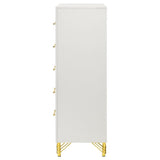 Lucia 5-drawer Bedroom Chest of Drawers White | King | White | 224735