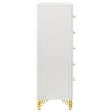 Lucia 5-drawer Bedroom Chest of Drawers White | King | White | 224735