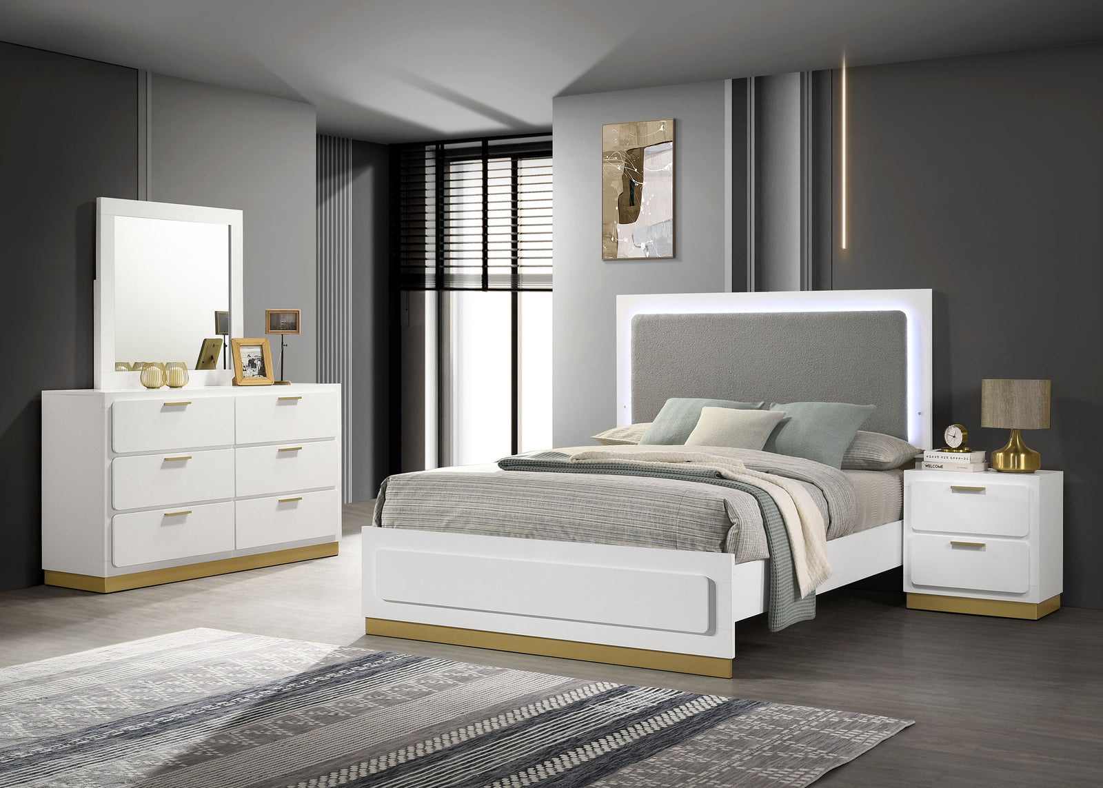 Caraway 4-piece Queen Bedroom Set White | Queen / 4-piece | 224771Q-S4
