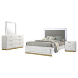 Caraway 4-piece Queen Bedroom Set White | Gallery | 224771Q-S4 224771KE-S4 224771KW-S4 224771Q-S5 224771KE-S5 224771KW-S5
