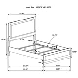 Caraway Wood Queen LED Panel Bed White | Queen | White | 224771Q