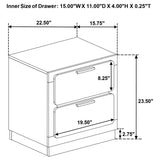 Caraway 2-drawer Nightstand White | King | White | 224772
