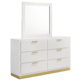 Caraway 6-drawer Dresser with Mirror White | White | 224773M