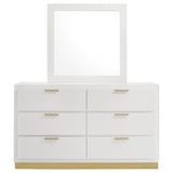 Caraway 6-drawer Dresser with Mirror White | White | 224773M