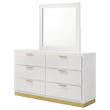 Caraway 6-drawer Dresser with Mirror White | White | 224773M