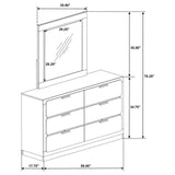 Caraway 6-drawer Dresser with Mirror White | White | 224773M