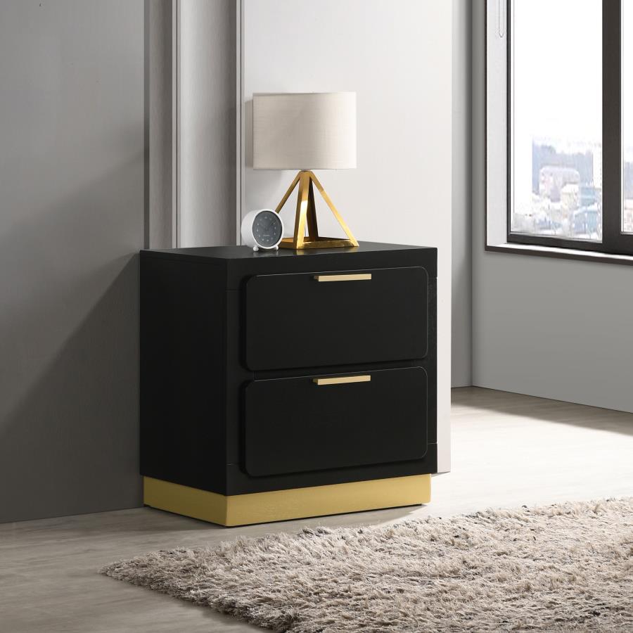 Caraway 2-drawer Nightstand Black | King | Black | 224782