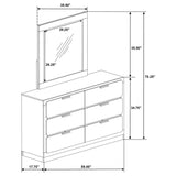 Caraway 6-drawer Dresser with Mirror Black | Black | 224783M