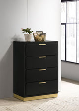 Caraway 4-drawer Bedroom Chest Black | Black | 224785