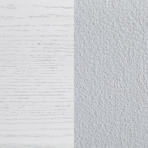 Emory Queen Upholstered Panel Bed Distressed White