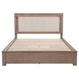 Kenora 56-inch Eastern King LED Storage Bed Barley Brown | Brown | Barley Brown | 224850KE