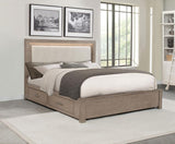 Kenora 56-inch California King LED Storage Bed Barley Brown | Brown | Barley Brown | 224850KW