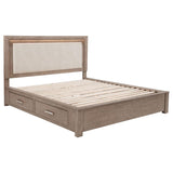 Kenora 56-inch California King LED Storage Bed Barley Brown | Brown | Barley Brown | 224850KW