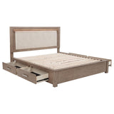 Kenora 56-inch California King LED Storage Bed Barley Brown | Brown | Barley Brown | 224850KW